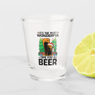 Het is de meest wonderbaarlijke tijd voor een bier shot glas