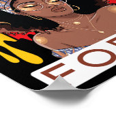 Het is de melanine Bhm Afro-Amerikaanse zwarte ges Poster (Hoek)
