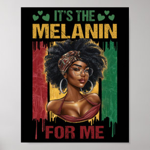 Het is de melanine bhm zwarte geschiedenis van de poster