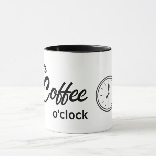 Het is de mok van de koffieklok. (Midden)