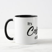 Het is de mok van de koffieklok. (Links)