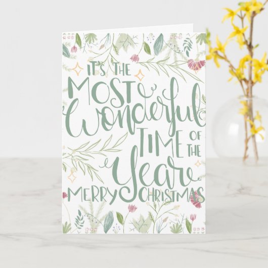 Het is de mooiste kerst van het jaar kaart (Gele Bloem)