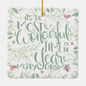 Het is de mooiste kerst van het jaar keramisch ornament (Achterkant)