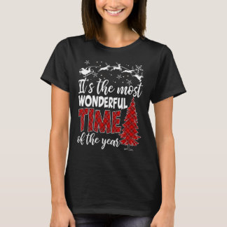 Het is de mooiste kerstbuffelrode P T-shirt