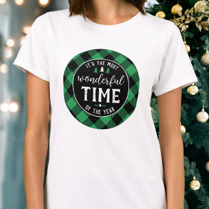 'Het is de mooiste tijd' Kerstgroen T-shirt