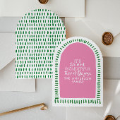 Het is de mooiste tijd Modern Pink & Green Kaart