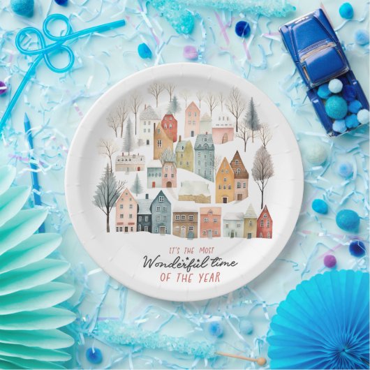Het is de mooiste tijd papieren bordje (Feest)