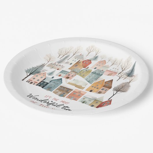 Het is de mooiste tijd papieren bordje (Gekanteld)