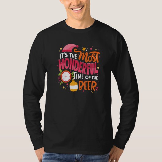 Het is de mooiste tijd van de bierkerst t-shirt (Voorkant)