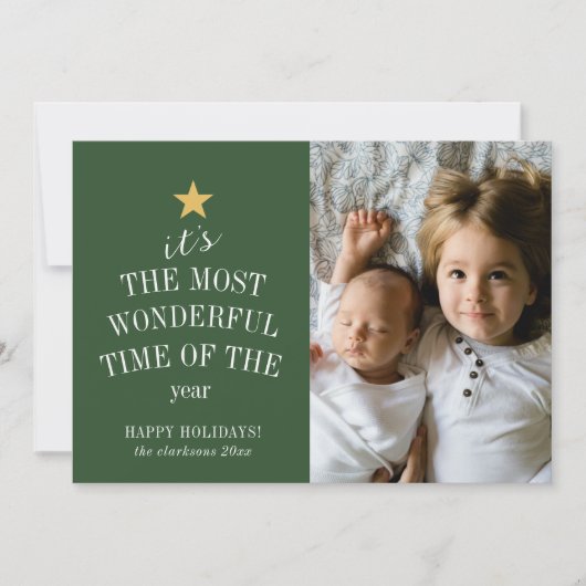 Het is de mooiste tijd van de feestdag kaart (Voorkant)