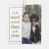 Het is de mooiste tijd van de jaarfoto keramisch ornament (Links)