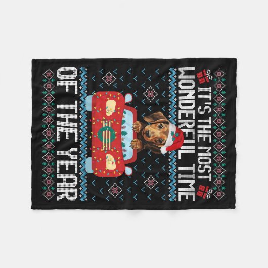 Het is de mooiste tijd van de tijd fleece deken (Voorkant (Horizontaal))