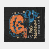 Het is de mooiste tijd van de zwarte kat van het j fleece deken (Voorkant (Horizontaal))