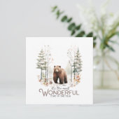 Het is de mooiste tijd van het jaar, Beer Feestdagenkaart (Staand voorkant)