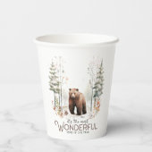 Het is de mooiste tijd van het jaar, Beer Papieren Bekers (Achterkant)