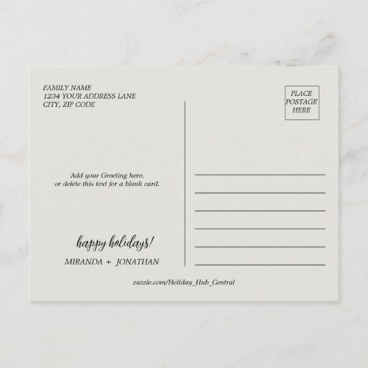 Het is de mooiste tijd van het jaar bos feestdagenkaart (Achterkant)