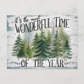 Het is de mooiste tijd van het jaar bos feestdagenkaart (Voorkant)