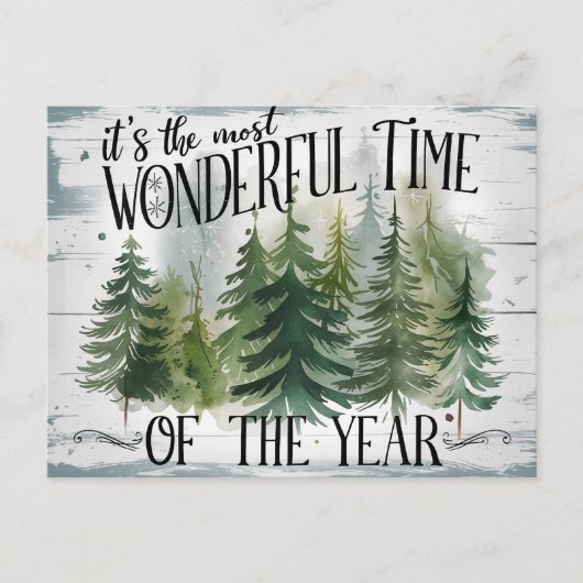 Het is de mooiste tijd van het jaar bos feestdagenkaart (Voorkant)