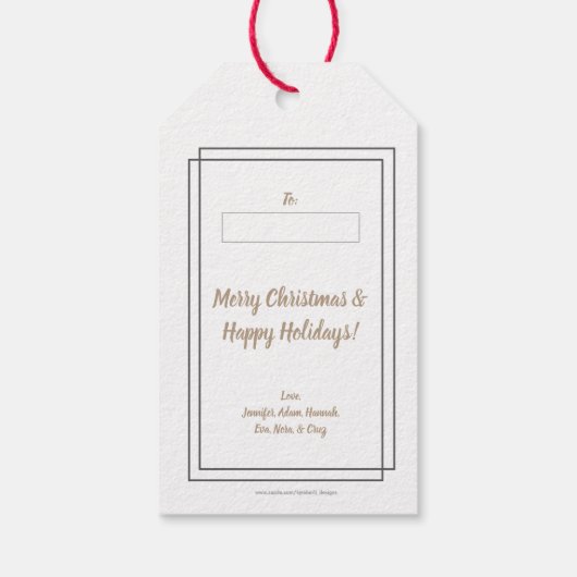 Het is de mooiste tijd van het jaar cadeaulabel (Achterkant)