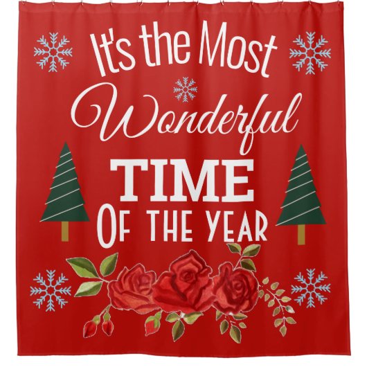 Het is de mooiste tijd van het Jaar Douchegordijn (Voorkant)