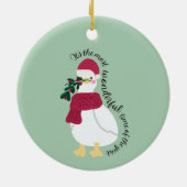 Het is de mooiste tijd van het jaar | Eend Keramisch Ornament (Achterkant)