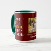 Het is de mooiste tijd van het jaar familie mok (Voorkant links)