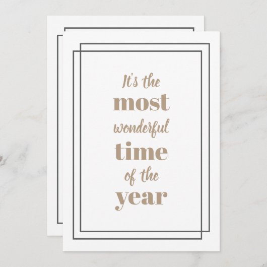 Het is de mooiste tijd van het jaar feestdagenkaart (Voorkant / Achterkant)