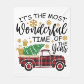 Het is de mooiste tijd van het jaar fleece deken (Voorkant)