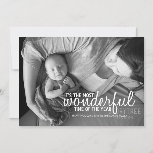 Het is de mooiste tijd van het jaar Foto Feestdagenkaart (Voorkant)