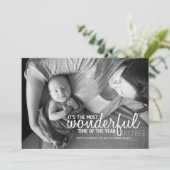 Het is de mooiste tijd van het jaar Foto Feestdagenkaart (Staand voorkant)