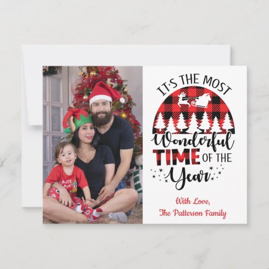 Het is de mooiste tijd van het jaar foto feestdagenkaart (Voorkant)