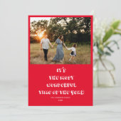 Het is de mooiste tijd van het jaar foto feestdagenkaart (Staand voorkant)