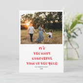 Het is de mooiste tijd van het jaar foto feestdagenkaart (Staand voorkant)