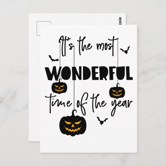 Het is de mooiste tijd van het jaar Halloween Briefkaart (Voorkant / Achterkant)