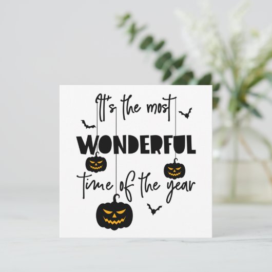 Het is de mooiste tijd van het jaar Halloween Kaart (Staand voorkant)