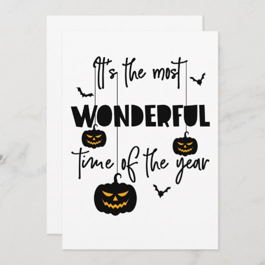 Het is de mooiste tijd van het jaar Halloween Kaart (Voorkant / Achterkant)