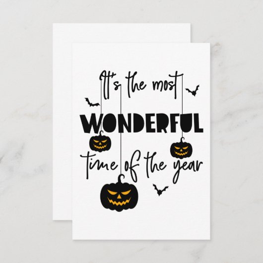 Het is de mooiste tijd van het jaar Halloween RSVP Kaartje (Voorkant / Achterkant)