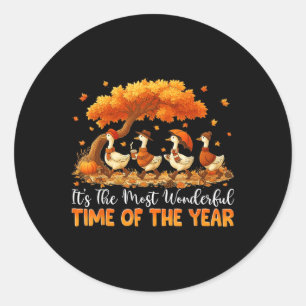 Het is de mooiste tijd van het jaar herfst herfst ronde sticker