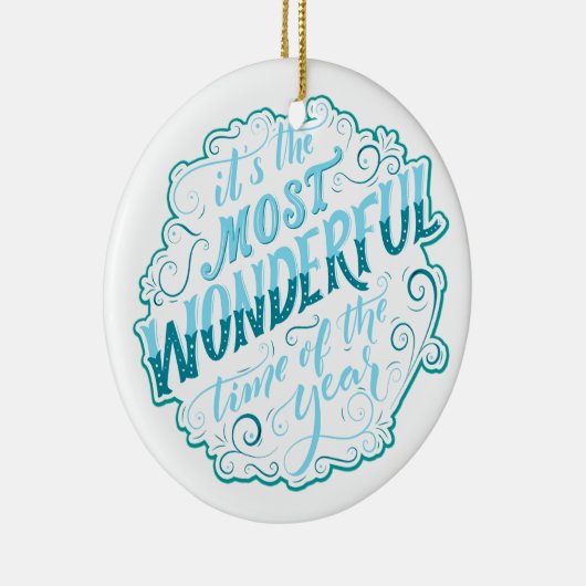 Het is de mooiste tijd van het Jaar Keramisch Ornament (Rechts)