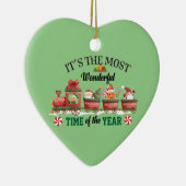 Het is de mooiste tijd van het jaar keramisch ornament (Rechts)