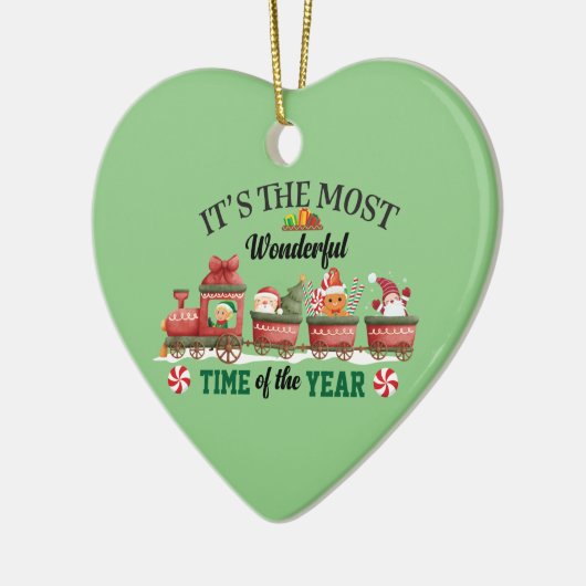 Het is de mooiste tijd van het jaar keramisch ornament (Links)