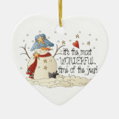 Het is de mooiste tijd van het jaar keramisch ornament (Voorkant)