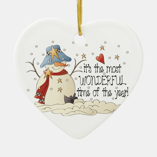 Het is de mooiste tijd van het jaar keramisch ornament (Voorkant)