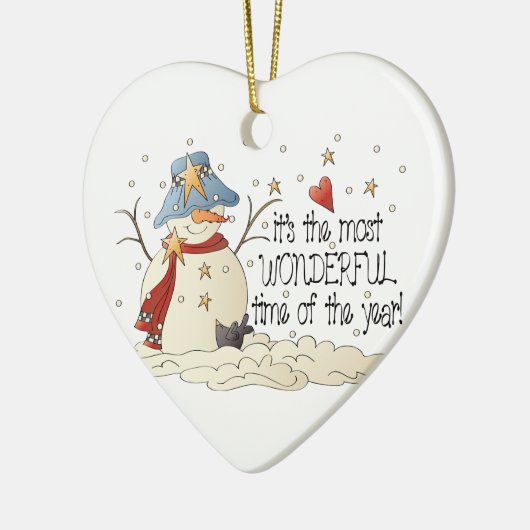 Het is de mooiste tijd van het jaar keramisch ornament (Links)