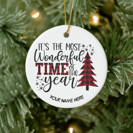 Het is de mooiste tijd van het Jaar Keramisch Ornament (Boom)