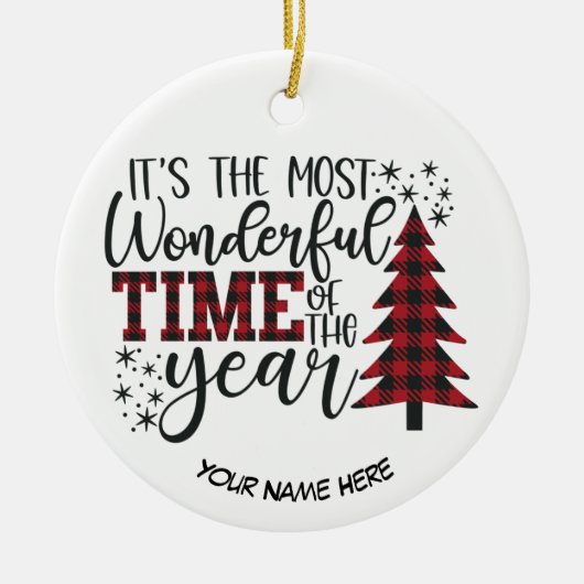 Het is de mooiste tijd van het Jaar Keramisch Ornament (Voorkant)