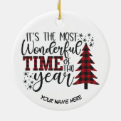 Het is de mooiste tijd van het Jaar Keramisch Ornament (Achterkant)