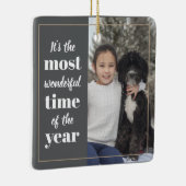 Het is de mooiste tijd van het jaar keramisch ornament (Rechts)