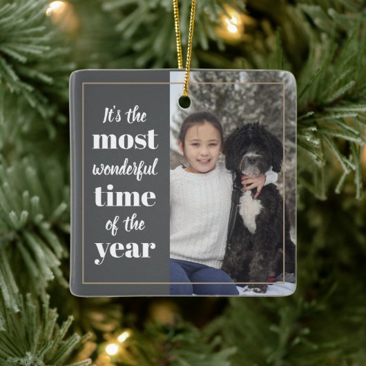 Het is de mooiste tijd van het jaar keramisch ornament (Boom)