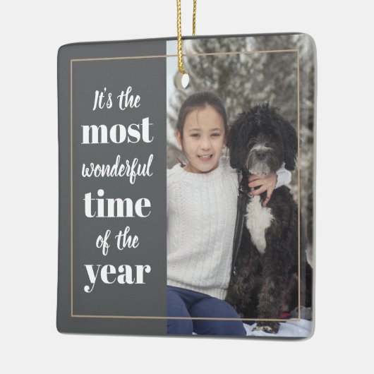 Het is de mooiste tijd van het jaar keramisch ornament (Links)